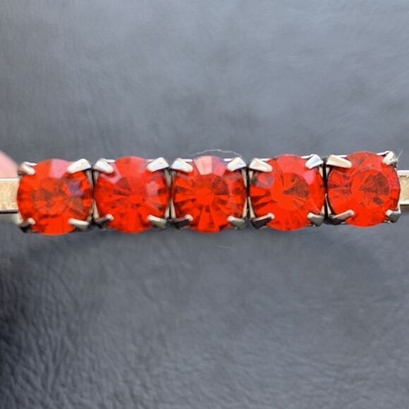 Joomi Lim Handmade Bracelet - Silver & Red Crystal Square Bangle - Picture 5 of 8